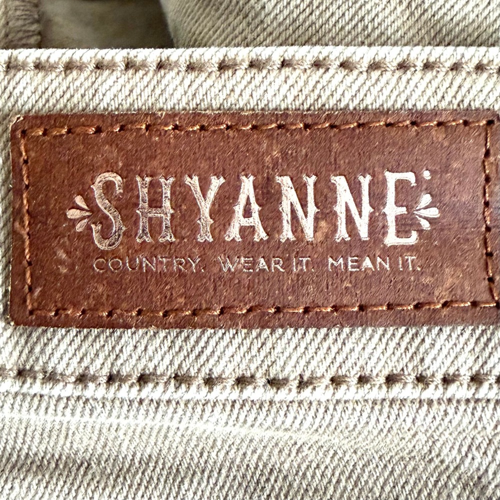 Shyanne Brown Flare Bell Bottom Denim Jeans Boho Western Festival  29x34 - Picture 9 of 10